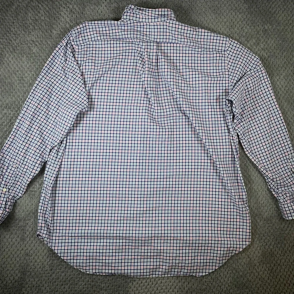 Polo Ralph Lauren Mens Button Down Shirt 2XLT Tall Long Sleeve Blue Pink Preppy